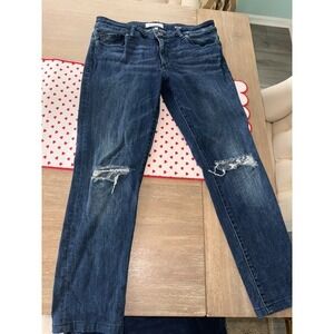 DL1961 Emma Legging Ankle Distressed Jeans Dark Wash Denim‎ Size 31